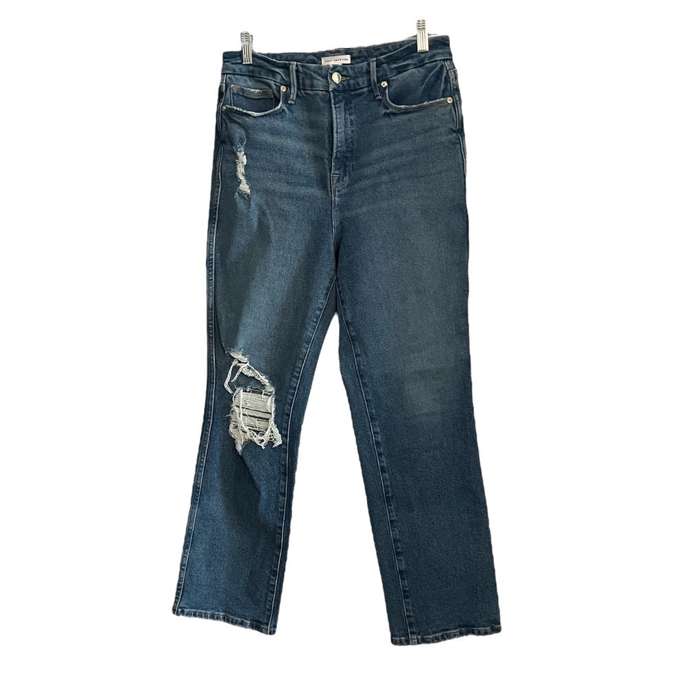 GOOD AMERICAN Distressed Jeans in Medium Wash Size 8/29 - Picture 2 of 16